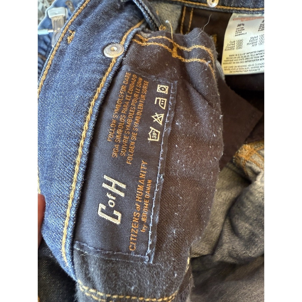 Citizens of Humanity Women Jeans Amber Stretch Medium Rise Bootcut Dark Blue 27 - Picture 4 of 9